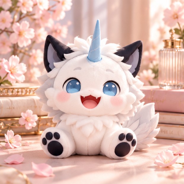 White Unicorn Plush Concept